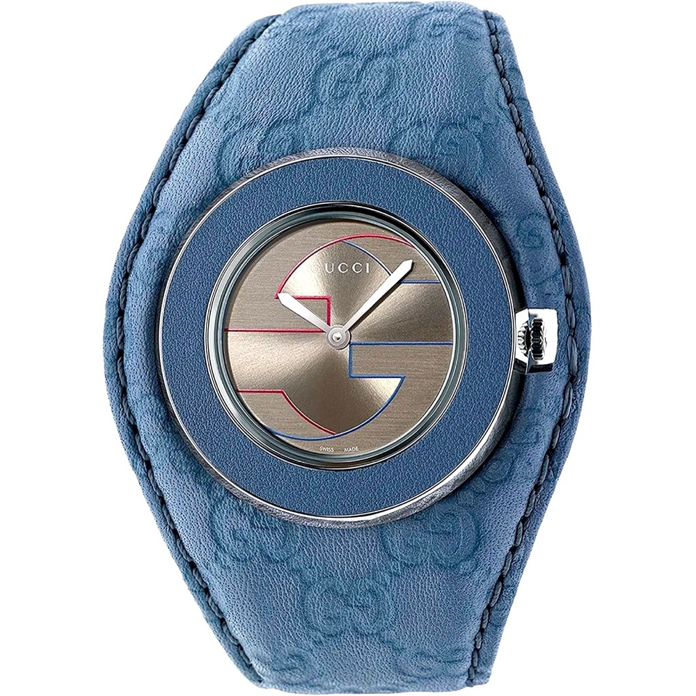 Gucci U-Play Blue Guccissima Bandeau Womens Watch YA129427